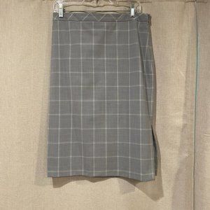 Gray Window Pane Banana Republic Pencil Skirt